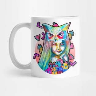 owl head sarah painting Mug